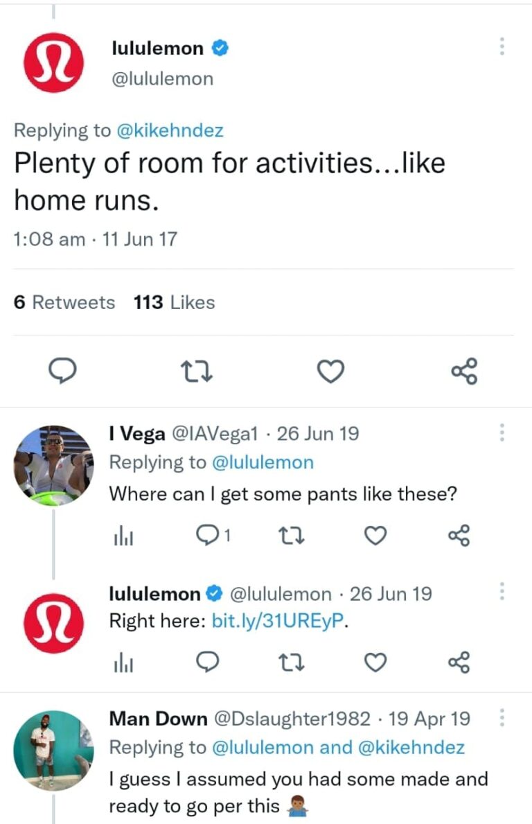 lululemon twitter